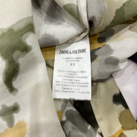ZADIG & VOLTAIRE CHRISTY CAMO CAMISOLE TOP - Picture 12 of 12